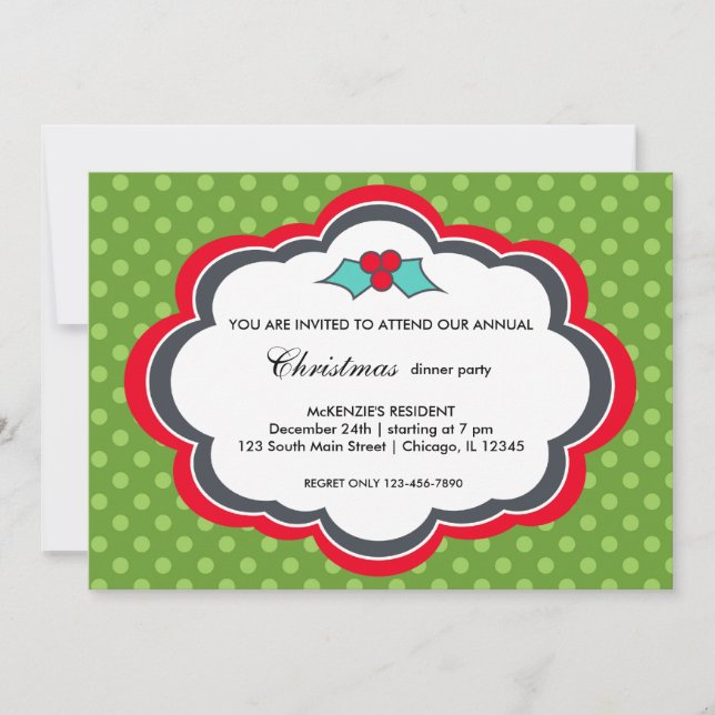 Invitación Cena de navidades (Anverso)