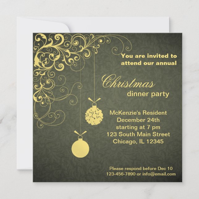 Invitación Cena de Navidades (Anverso)