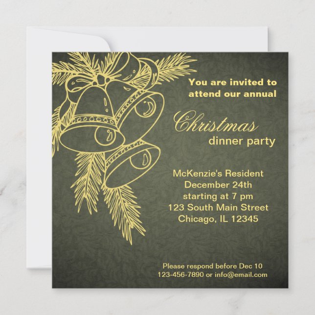 Invitación Cena de Navidades (Anverso)