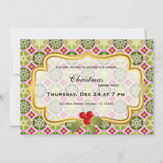 Invitación Cena de navidades (Anverso)