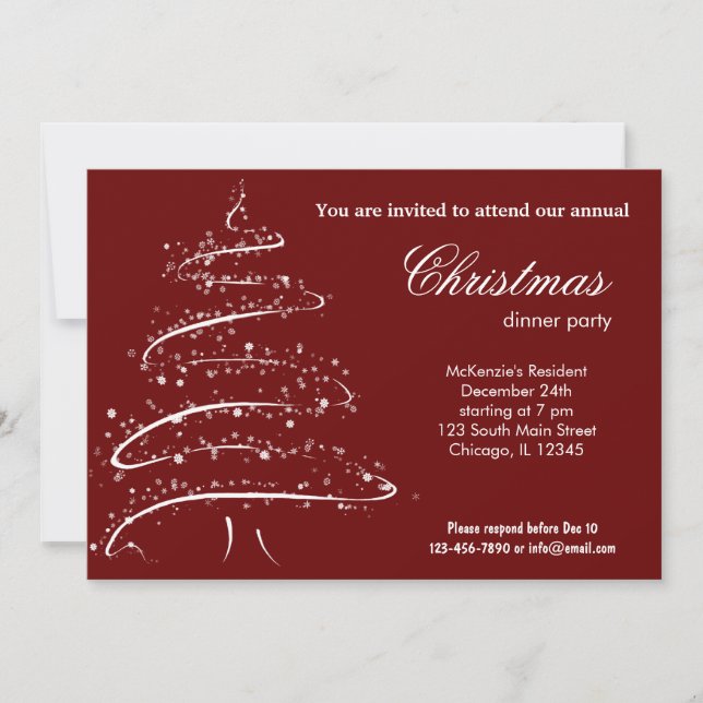 Invitación Cena de Navidades (Anverso)