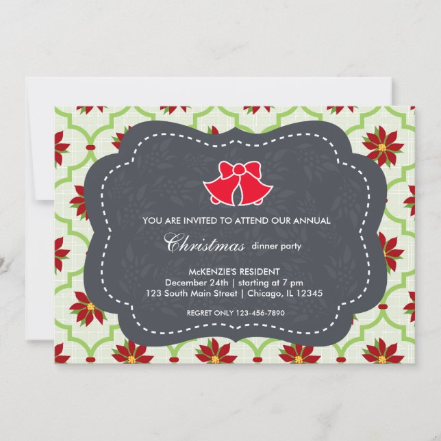 Invitación Cena de navidades (Anverso)