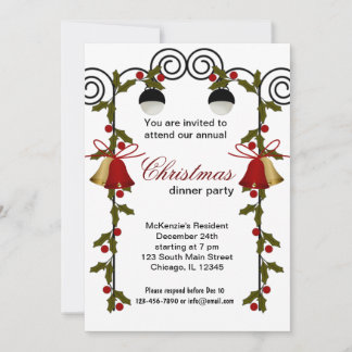 Invitación Cena de navidades Bells