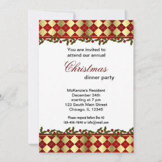 Invitación Cena de navidades Bells