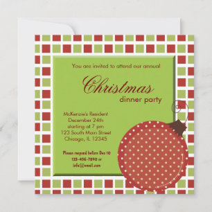Invitación Cena de Navidades cuadrados