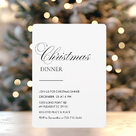 Invitación Cena de Navidades de guiones elegantes