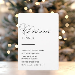 Invitación Cena de Navidades de guiones elegantes