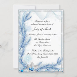 Invitación Cena de Navidades de invierno de Blue Pine