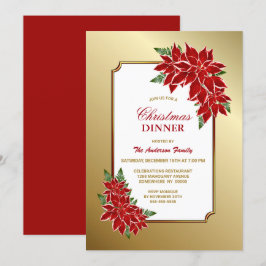 Invitación Cena de Navidades de la frontera dorada de la Poin