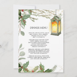Invitación Cena de Navidades del elegante Lantern Winter Holl