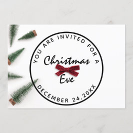 Invitación Cena de navidades en la cena de White Green Red Bo