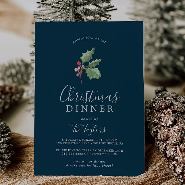 Invitación Cena de navidades Navidades de la vegetación | Arm (Subido por el creador)
