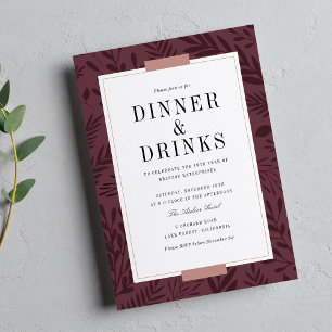 Invitación Cena de negocios y bebidas - Borgoña