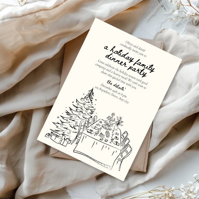 Invitación Cena de Nochebuena de Reunión Navideña  (Subido por el creador)