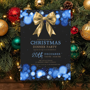 Invitación Cena de Nochebuena Fiesta Navideña Invierno Arco D