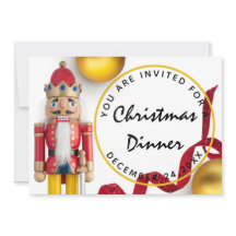 Cena de Nochebuena Roja Cascanueces de oro blanco