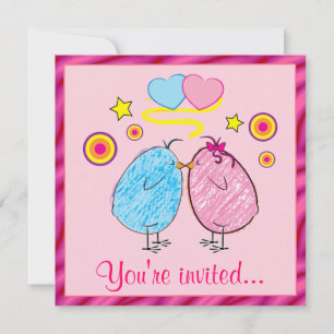 Invitación Cena de Pascua con chichas Personalizados