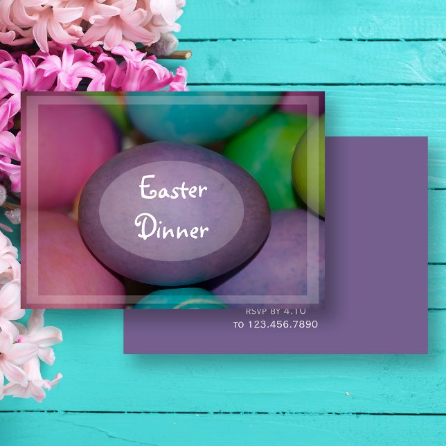 Invitación Cena de Pascua de Huevos Coloridos (Subido por el creador)