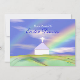 Invitación Cena de Pascua Iglesia y Arcoíris