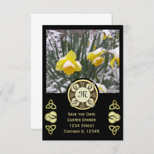 Invitación Cena de Pascua Trinidad Knot W Photo & Monogram