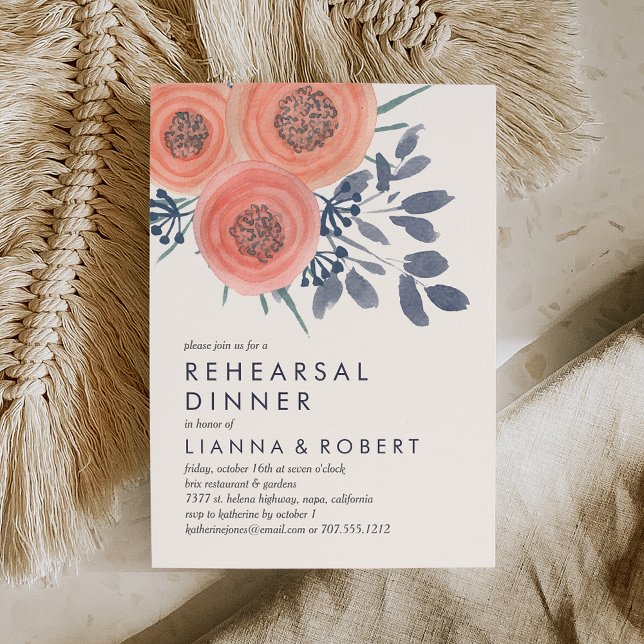 Invitación Cena de Peach Poppies (Subido por el creador)