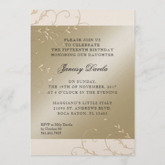 Invitación Cena de Personalizado Quince