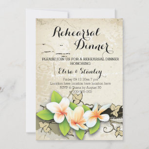 Invitación Cena de plántula vintage y boda de hiedra