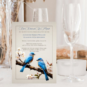 Invitación Cena de primavera de Bluebirds