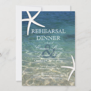 Invitación Cena de prueba de Starfish Beach Tropical