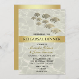 Invitación Cena de prueba Gold Tropical Beach