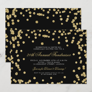 Invitación Cena de recaudación de fondos corporativos Confett
