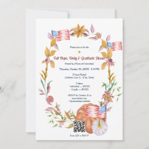 Invitación Cena de recaudación de fondos Otoño Esperanza, Uni