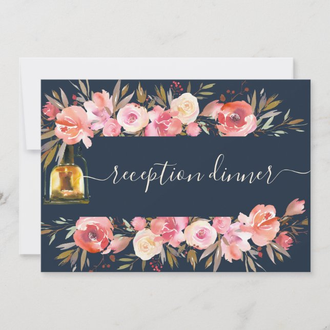 Invitación Cena de recepción con linternas de oro de la Marin (Anverso)