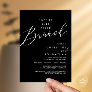 Invitación Cena de recepción de boda Después de la cena para