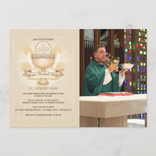 Invitación Cena de Retiro de la Foto del Cáliz Venerado