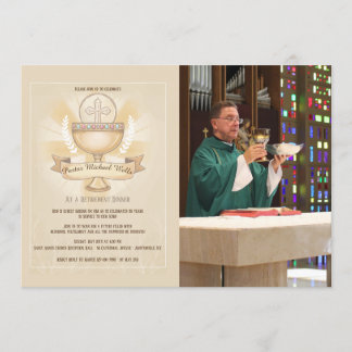Invitación Cena de Retiro de la Foto del Cáliz Venerado