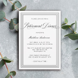 Invitación Cena de retiro simple y elegante