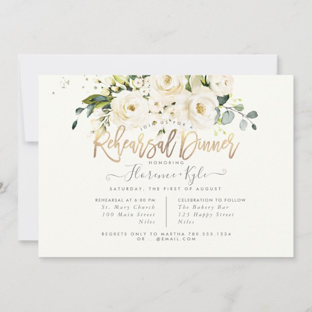 Invitación Cena de Rosas de Alabastro (Anverso)