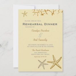 Invitación Cena de Starfish Temática De Playa Beige