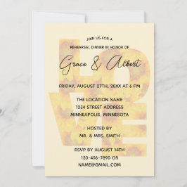 Invitación Cena de Sunflower Simple Elegant-LOVE