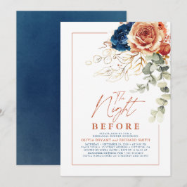 Invitación Cena de Terracota y prueba Floral Azul de la Marin