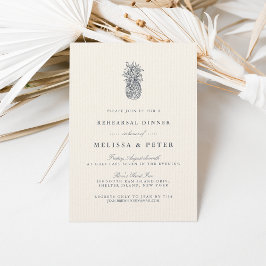 Invitación Cena de vintage de piña de la isla