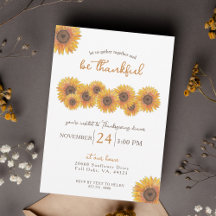 Cena del Día de Acción de Gracias de Sunflowers
