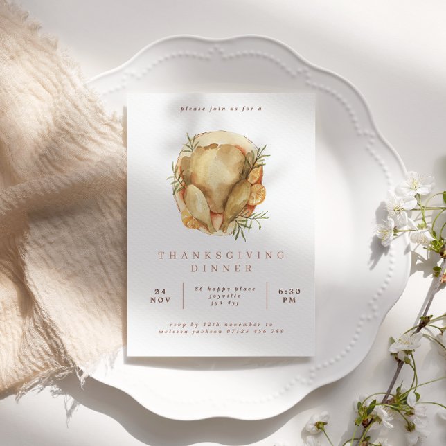 Invitación Cena del Día de Acción de Gracias en Turquía (Subido por el creador)