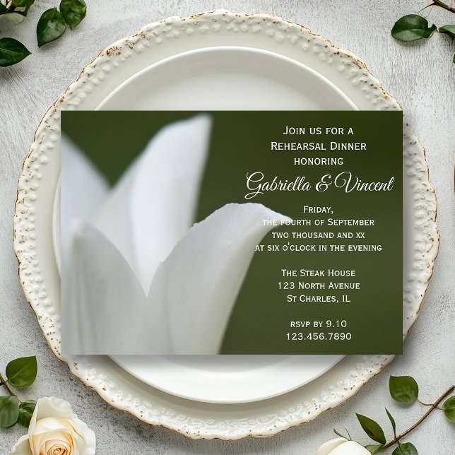 Invitación Cena del ensayo de la Primavera Verde de los Tulip (Subido por el creador)