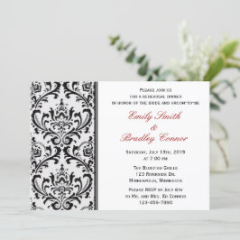 Invitación Cena del ensayo de matrimonio de damascos blancos