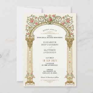 Invitación Cena del ensayo de oro de la orquesta victoriana