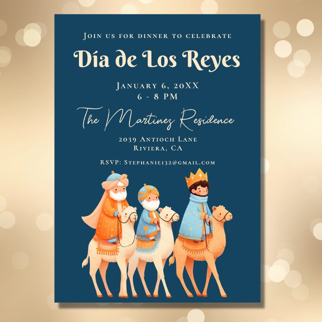 Invitación Cena Día Mexicano De Los Reyes (Subido por el creador)