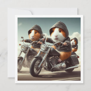 Invitación Cena divertida de cerdo guineano, cena de cerdo gu