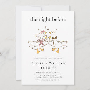 Invitación Cena divertida y graciosa de Silly Goose